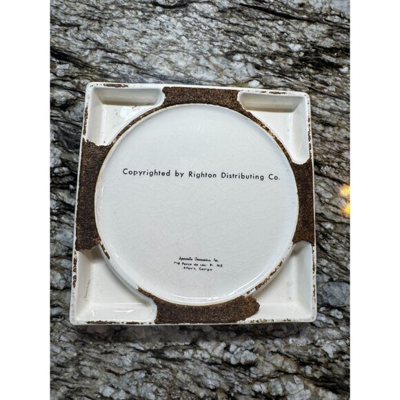 VTG Ceramic Ashtray History Of Communications Specialty Counselors Righton Dist. - Picture 5 of 9